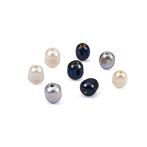120 st. Natuurlijke Oval Zoetwater Parels 3 Kleuren Rijst Vorm Grote Hole Pearl Kralen voor DIY Craft Kettingen Choker armband sieraden maken