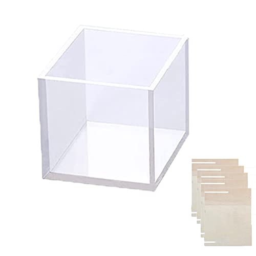 Siliconen mal Cubique Modellen Weergave Ornamenten Vorm Hars Zeep Kaarsen Basis hangers Cubic Square Epoxy Casting mallen DIY Ornaments Weergavehouder Handgemaakte Decoratie (8CM)