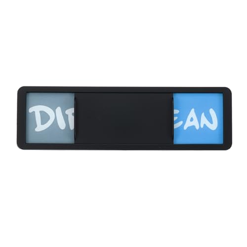 Vaatwasmachine Magneet Clean Dirt Sign, 17 x 5 Inch Clean & Vaatwasser Indicator Slider Zwarte acryl Magneetbord wasserij keuken gadgets, blauw & grijs