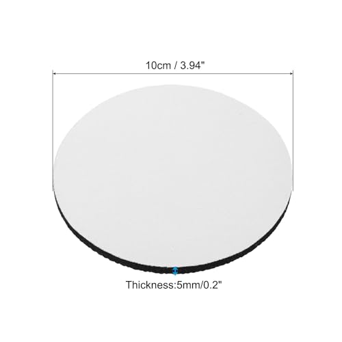 Sublimatie onderzetters Blanken, 24st 10cm Ronde Blanke Beker Onderzetters voor Thermische Sublimatie DIY ambachten, Wit