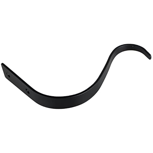 Hangende mand Brackets IJzeren Muur Haakjes, Metal Heavy Duty Wrought Iron Wall Hang Hooks Outdoor Hangende mand Hook Binnen voor het hangen van Lantaarn, Vogel Voeders, Wind Chime, Plant Planter 4PCS Zwart 3