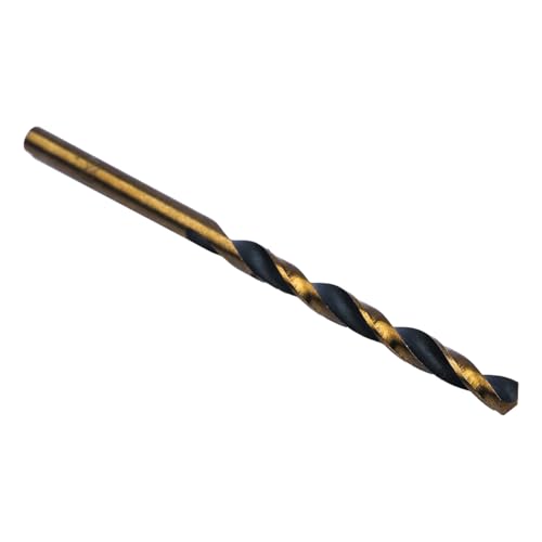 10 x 4 mm (0,157 inch) boorbit met zwarte silica coating en verguld titanium, hoge snelheid stalen spiraalboor (HSS) M2 3
