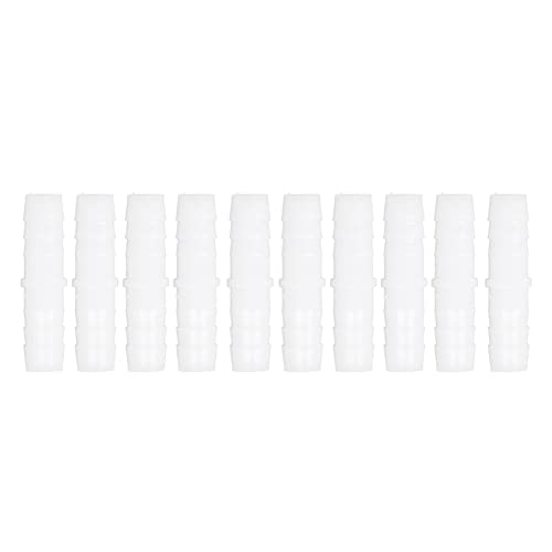 Kunststof slang Connector Past Schlauchverbinder 10mm PE 10st Plastic slang Connector Fitting Straight Equal Barbed Wire Splicer Mender Jointion Adapter Schlauchverbinder 5mm Gerade 3