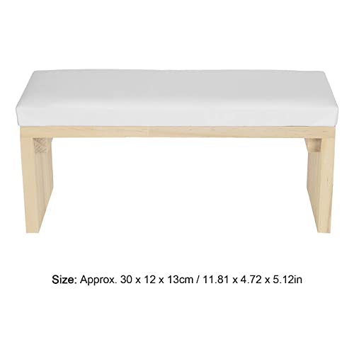 Manicure Kussen Stand, Spijker Ondersteuning Kussen Kussen Lederen Arm Pols Rest Residual Holder Nail Art Kussen Houder Stand met Houten Ondersteuning Been voor Home Nagel Manicuristen 11.81x4.72x5.1 (Wit) 4