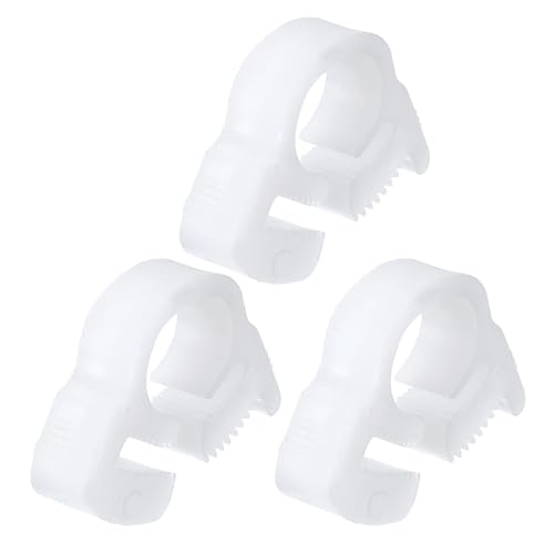 3 stuks kunststof slangklemmen, 3 inch zwaar Duty Quick Dubbele snap handgreep Ratchet verstelbare klem voor slangstroom, wit