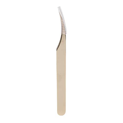 Roestvrij stalen wimpers, professionele wimperextensie Tweezers Toepassing voor Nail Pearl (licht gebogen Tweezers)
