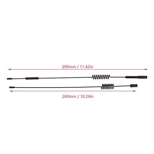 2PCE RC Antenna, Schwarz Metall Dekoration Zubeh? rteile Simulatie Antenna voor Traxxas RC Crawler Auto