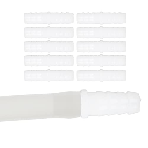 Kunststof slang Connector Past Schlauchverbinder 10mm PE 10st Plastic slang Connector Fitting Straight Equal Barbed Wire Splicer Mender Jointion Adapter Schlauchverbinder 5mm Gerade 4