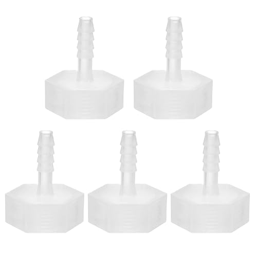 Set van 5 kunststof slangenhouders, 1/4 Inch Bard x 3/4 Inch G Vrouwelijke draadadapter Connectorbuis geschikt voor watervloeistofgasbrandstof