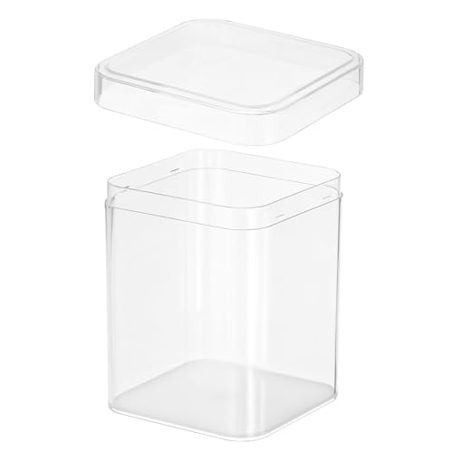 Acryl Box met deksel 8cm x 8cm x 11cm, Heldere Acryl Display Boxen Plastic Vierkante Kubus Containers Opslag Organisator voor Candy Kleine sieraden Kunstwerk Display