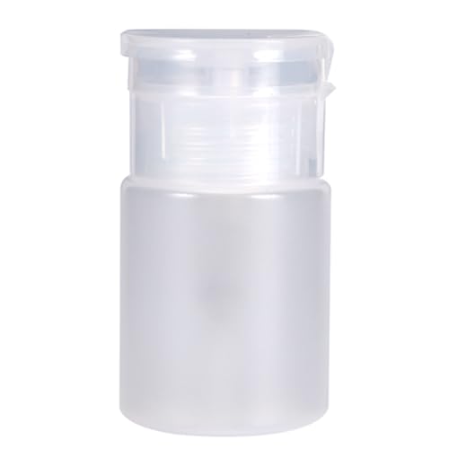 60ML Pomp Lege Plastic Fles, Nagel Art Poolse Verwijderaar Alcohol Liquid Cleaner Dispenser (Wit)
