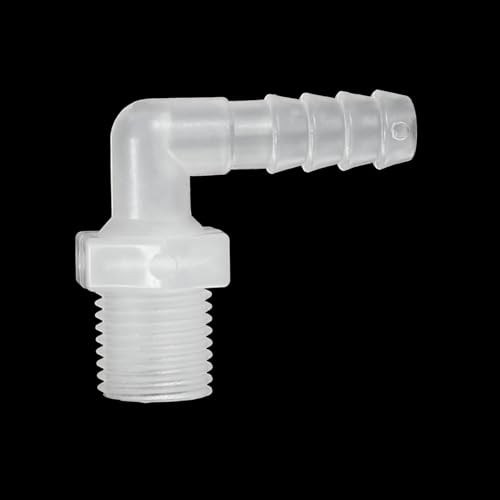 1/4" G x 1/4" Slang Barb Fitting L Elbow Fittings, 20st Plastic Barbed Wire Pipe Connector Joint Splicer Mender Adapter Unie voor gas brandstof vloeibare lucht 4