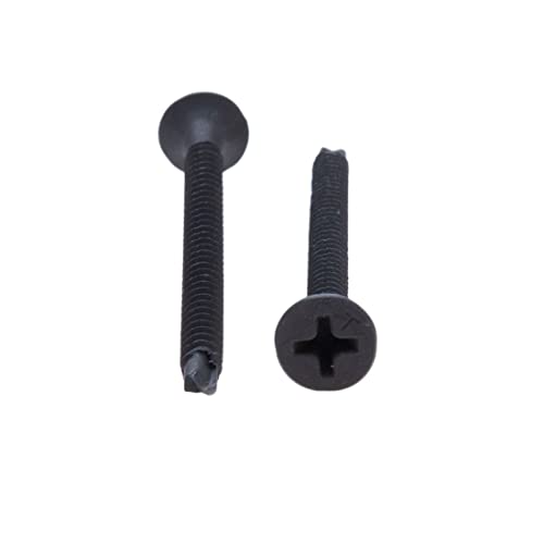 3,5 mm x 35 mm Zelfboren Drywall Schroef Self Tapping Zwarte Schroeven Fijn Thread Phillips Schroef met Fosfaat gehard staal Schroef voor gipsplaten op metalen stud profiel (Pack van 50) 3