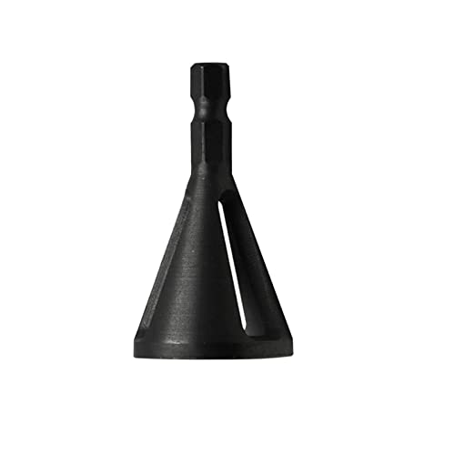 Roestvrij staal Hex Shank Ontbramen Externe Chamfer Tool Boor Hoge snelheid Verwijderen Burr Hexagon Chamfer Tool Ontbramen - licht zwart