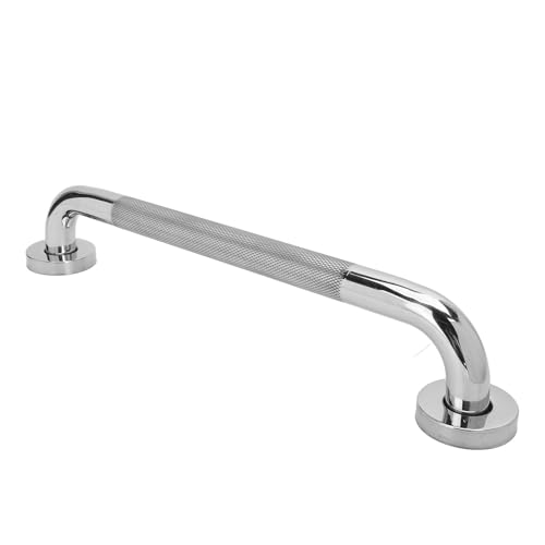 Douchegripper, Roestvrij stalen badkamer handvat, douche handvat, badhandvat, veiligheidsbeugel voor douchestoel, Grab Rods senior, Ouderen, Handicap (Zilver) 3