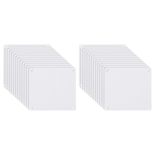 120mm/4.7inch PC Ventilator Dust Mesh, 24st PVC Computer Koeler, Stoffilter, PC Case, Stofhoes, Grills voor Computer Koeler, Ventilator, PC Case, Stofdicht, Wit