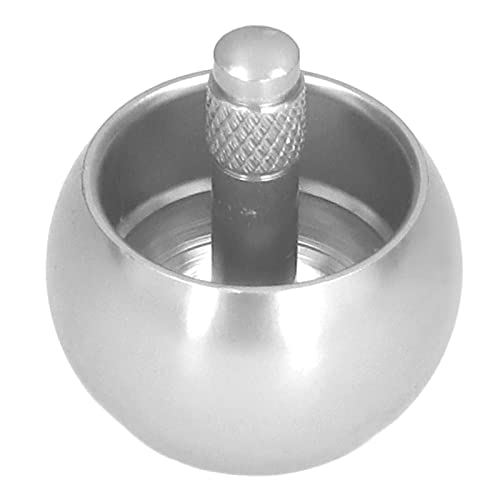 2 st. Metalen Flip Over Top Tippe Boven Roestvrij staal Draai Top Speelgoed Gyroscopen Gift Roestvrij staal Automatische Flip Mushroom Vorm metalen top met opslagzak (zilver)