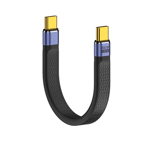 CENPNK USB C naar USB C-kabel, 240W snel opladen 5.1 Inch snel opladen korte kabel 40Gbps Gegevensoverdracht Compatibel met Thunderbolt 4 Kabels 15/15Pro Max Google Pixel MacBook