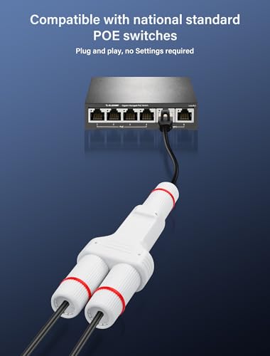 IP67 Waterproof PoE Extender POE Splitter 1 in 2 Out Extender 100m Extension 10/100 Mbps Ethernet Outdoor PoE Repeater voor IP-cameraplug en afspelen 4