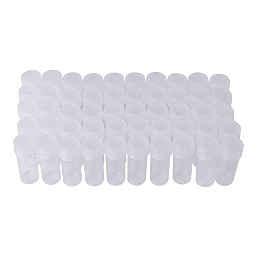 50 st 5ml kleine plastic monsterbuizen met deksels volume plastic monster flessen kleine opslag container reageerbuis injectieflacon houder geboord dia14mm hoogte 40mm