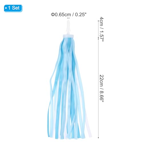 Bike Streamers, Kleurrijke Scooter Handlebar Tassels Handles Libbon Accessoires Decoraties voor meisjes fiets driewielers, blauw wit
