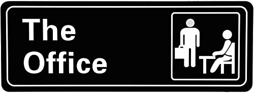 Het Office Sign Deur Panel, Acryl, Self-Adhesive, Eenvoudige installatie, 3.2 x 9 x 0,2 Inch (zwart & wit)