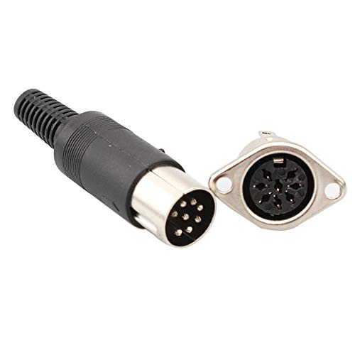 10Pcs DIN Power Socket, Solder Connector, 8 Pole Plug voor Panel Mount Audio AV Kabel Connector Speaker (zwart)