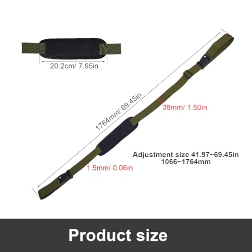 Carry Strap, SUP Board, 2 stuks, verstelbare schouderband, anti-slip skateboard drager draagband, leger groene schouderband voor strandstoelen, fietsen, scooters