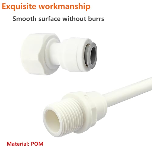 2Stuks waterfilter Quick Connector, 1/2" vrouwelijke draad tot 3/8" inch en 1/2" man tot 3/8" inch, waterfilter slang connector voor osmose 4
