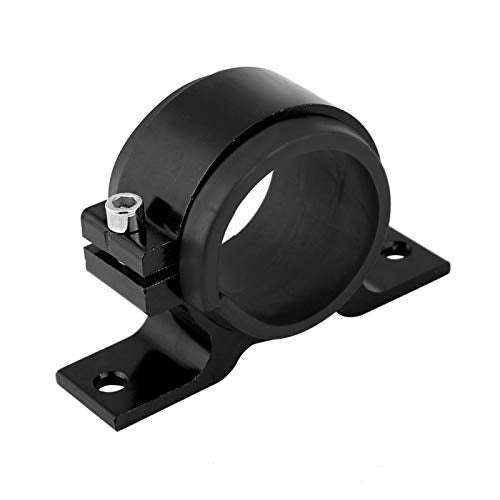 Universal Fuel Filter Bracket, Aluminium Legering + Rubber Fuel Pump Bracket Single Filter Clamp houder (zwart)