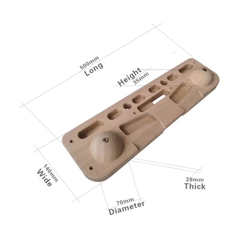 Houten hangplank Rock Klimplank, Fingerboard Klimmen met Ramps en Finger Holes, voor Familie- en Klimsporttraining 3