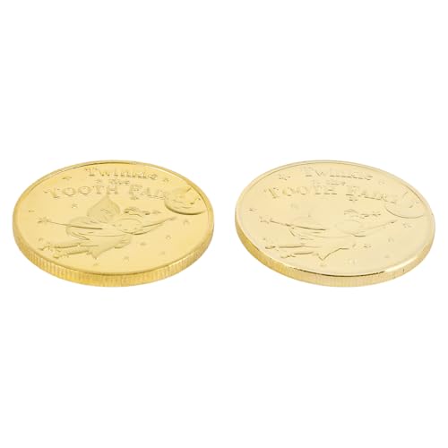 2 st tandenfee munten tandenfee munten geschenken voor jongens en meisjes tandenfee souvenirs gouden tandenfee munten tandenfee geschenk souvenirs