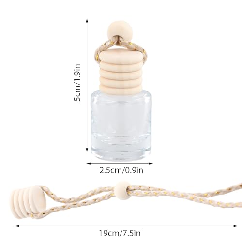 10 stuks auto-luchtverfrissers, parfumflessen, navulbaar, auto-hangende diffusorflessen, auto etherische olie, aromatherapie, diffuser, fles, leeg, ornamenten, luchtverfrisser voor auto, thuis