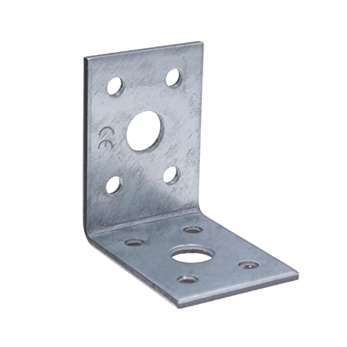 Hoek Brace Brace 90 Hoek Robuuste stalen connector L-vorm Bracket Fastener 50x50x35x2mm Zink Afgewerkt voor houten kasten Meubilair Brace Shelf Supporter (Pack van 20)
