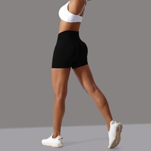 Vrouwen Gym Shorts Naadloze, High Waist Fiets korte shorts, Butt Lifting Shorts, Tummy Control Biker Yoga Sports Shorts, Geschikt voor workout hardlopen vrouwen 4
