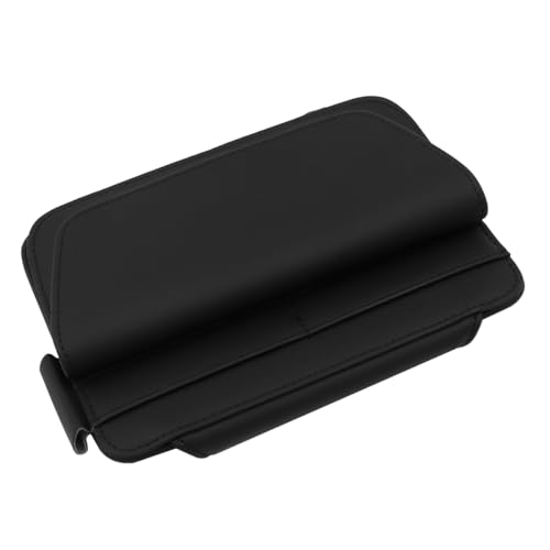 Sea Leather Zonnebril Houder voor Auto Zon Visor, Zonnebril Houder Klem voor Kaarten Licentie, Pen Glazen Document, Auto Zon Visor Opslag Organisator met magnetische sluiting, Zwart 4