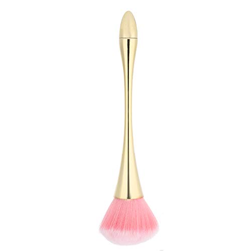 Nagel Art Stof Reiniging Brush, Nagel Dust Brush met lange Steel Powder Stof Verwijderaar Nagel Brush Stof Verwijderaar Nagel Art Manicure Tool Zachte Stof Reiniging Poeder Verwijdering Brush(Gold) 5