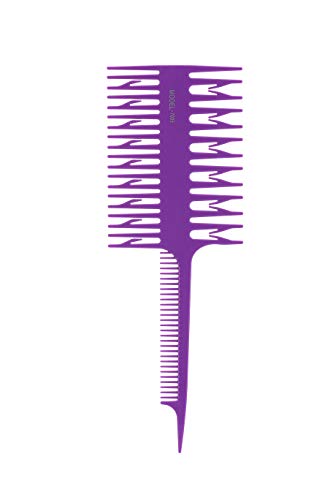 Haarverf Comb voor vrouw, haar highlight sectie Comb haar tint kleur verf styling gereedschap (Paars)