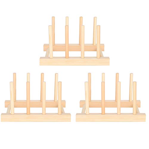 Houten Plate Rack Organisator voor kast deksel potten en pannen afdrogen Verticaal Vrijstaande Racks Snijplank Pothouder Hout Innerneed Bamboe Standard Cups Gadsby Keuken