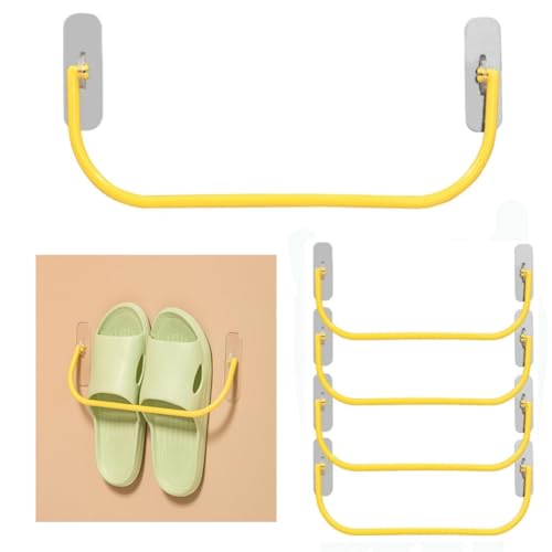 5 Stukken Schoenhouders, Wall Mount Schoenrek, Collapsible Schoenhouder, Wall Mount Schoenrek, Schoen Organisator voor Wall Mounting(Geellow)