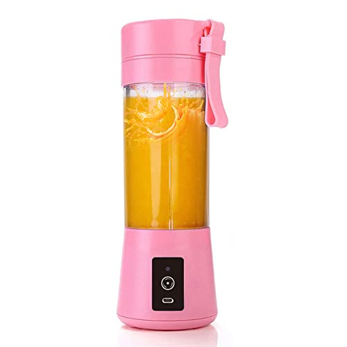 USB - oplaadbare batterij kleine elektrische Mini Mixer voor, Mixer Cup, Opladen en Portable Met 6 Blades, 2000MAh, voor Smoothies en Shakes (Roze) 3