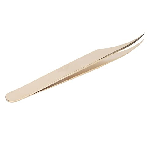 Roestvrij stalen wimpers, professionele wimperextensie Tweezers Toepassing voor Nail Pearl (licht gebogen Tweezers)