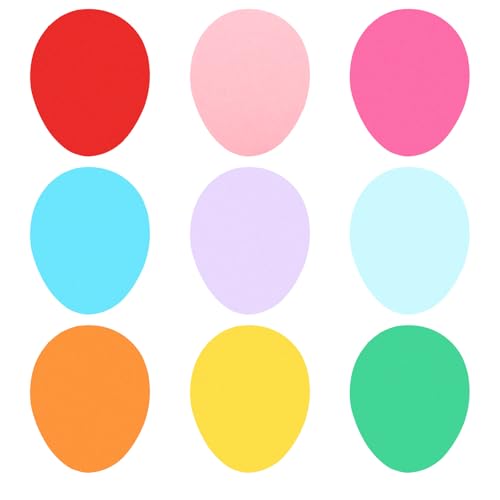 Bulletin Cutouts Paper, 54 stuks Egg Shape Bulletin Board Paper Cutouts Decoraties met Zelfklevende Dots voor klaslokaal DIY Crafts Projecten Party Supplies, Multicolor