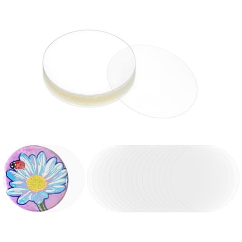 300 Stuks Clear Badge Beschermde Film, 35Mm Ronde Badge Beschermer Film Voor Badges Maker Machine Clip Pin Knop Onderwijs Diy Knop Broche Maken Benodigheden