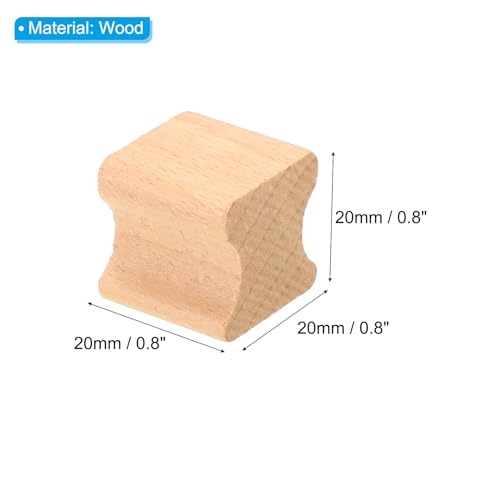 20x20mm Blanco Houten Rubberen Stamp Mounts, 10 Pack Houten Rubberen Stamp Handvat Hard houten blokken voor het maken van DIY Crafting Style 2, Bruin