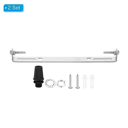 200mm Plafondlamp set, 2 Sets Fixture, Montage Bracket Steel Plate voor thuis en op kantoor, Ophanging, Wandlamp, met schroef, Wasmachine, Nut Kit 3