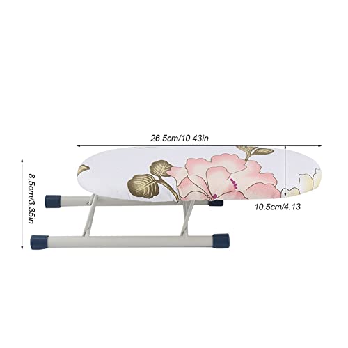 Space Saving Small Strijkplank Opvouwbaar Mini Strijkplank Home Travel Sleeve Strijkplank Mouw Manchetten Halsbanden Behandelingstabel (Peony)