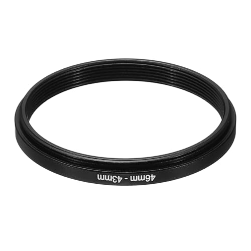 46mm-43mm Metal Step Down Ring, Camera lens Filter Adapter Ring Aluminium Filter Adapter Ring voor Camera Ones Hood, Zwart 3