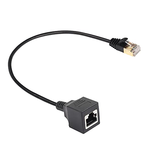 RJ45 Cat8 Ethernetkabel, Cat8 netwerkkabel met hoge snelheid, Socketplug, 40 Gbit/s, 2000 MHz, voor Router Modem Server (0.3 m)
