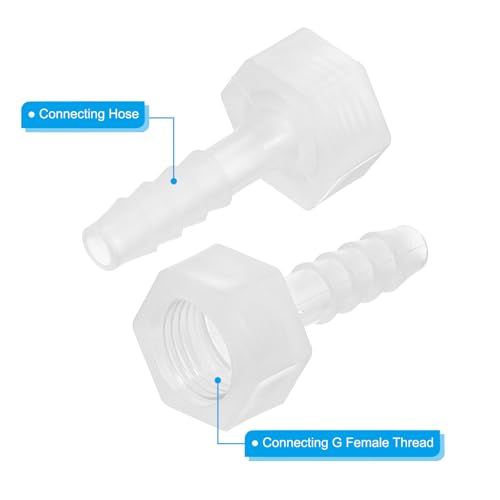 Set van 5 kunststof slangen Barbs, 1/4 inch Bard x 1/4 inch G Vrouwelijke Thread Adapter Connector Pijp Fitting voor water vloeibare luchtgas brandstof 4